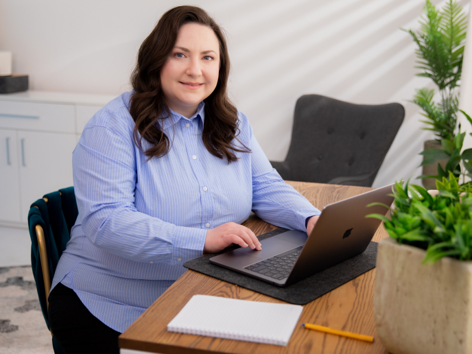 Woman with laptop